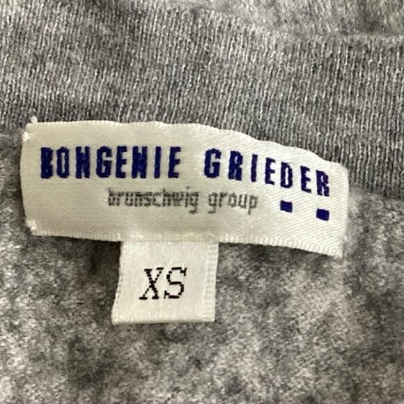 Bongenie Grieder Gray Cashmere Short Sleeve Drawstring Sweater Shirt Top Size XS - Picture 3 of 4